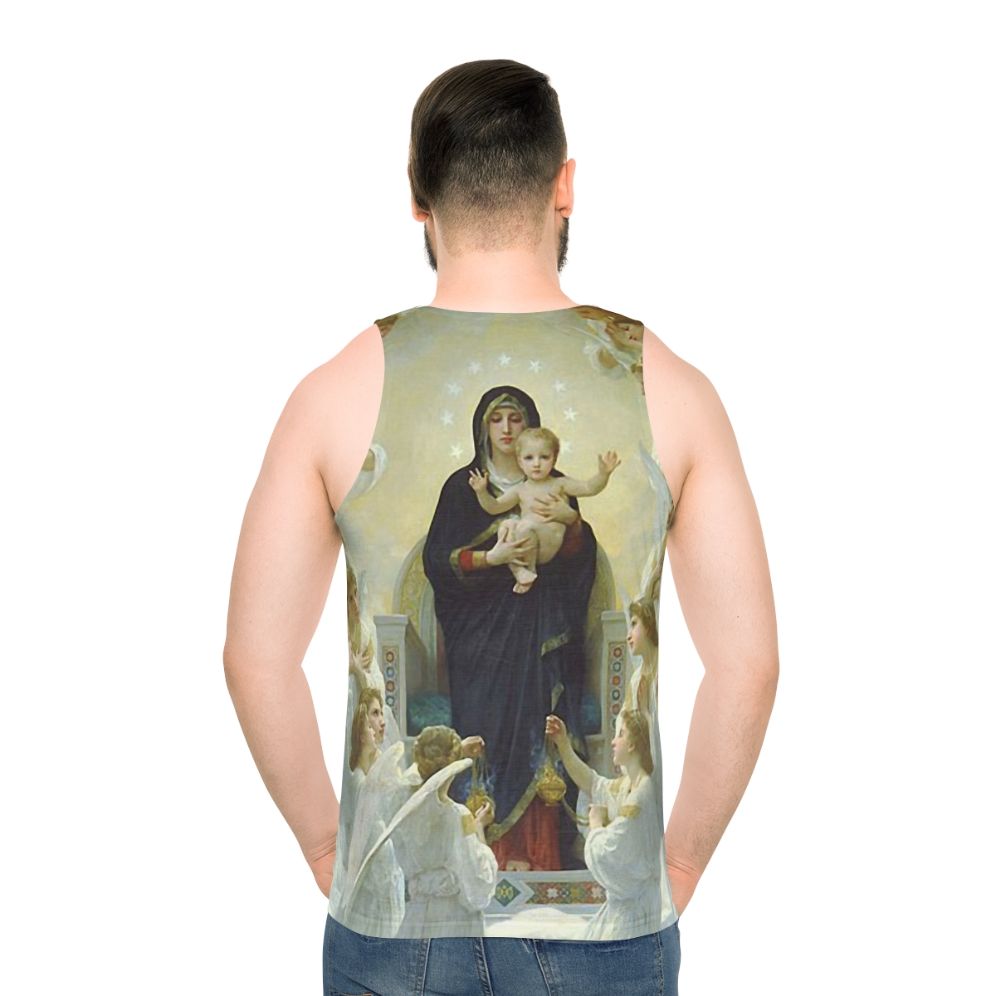 Unisex tank top with image of Virgin Mary and angels