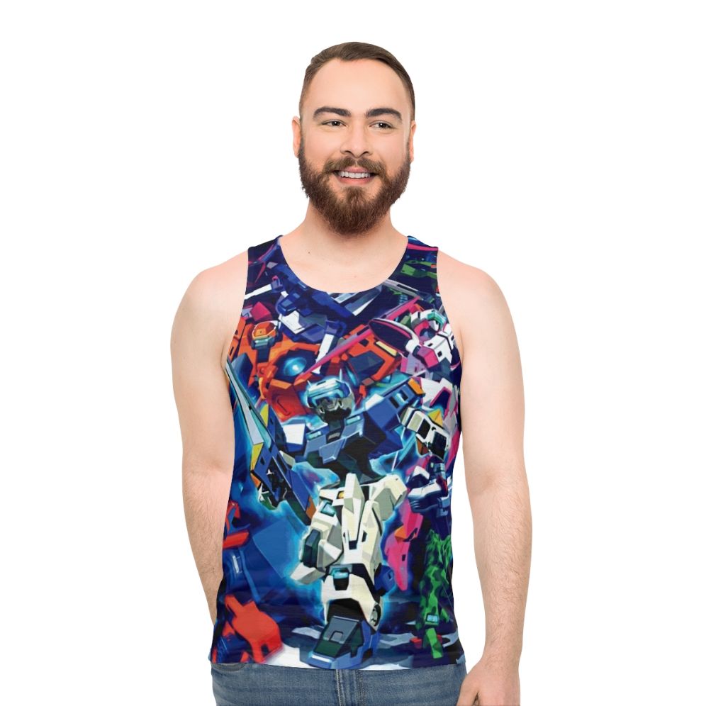 Virtual On Unisex Tank Top featuring cyber troopers and mecha design