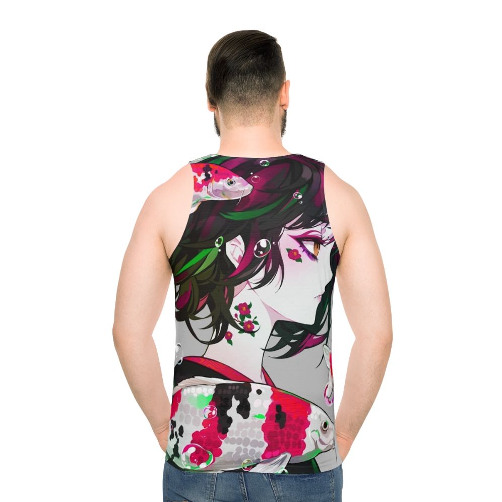 Vivid koi fish design unisex tank top