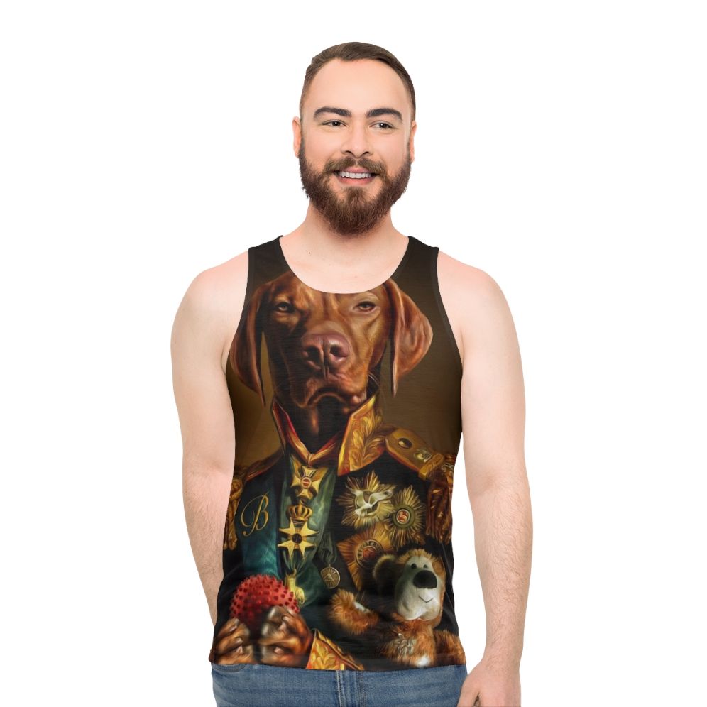 Vizsla dog portrait unisex tank top