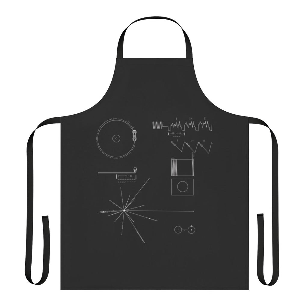 Voyager Golden Record design printed on an apron