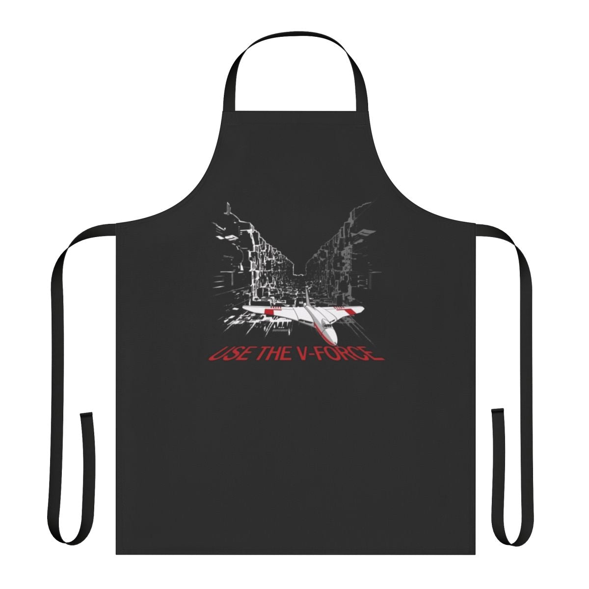 Vulcan bomber themed apron for aviation enthusiasts