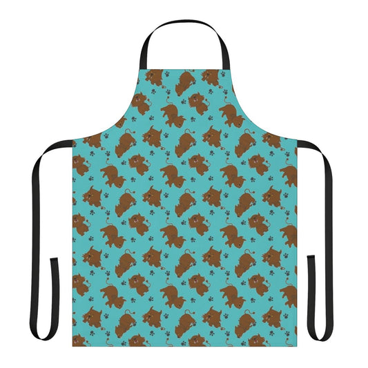Apron featuring a cute, cartoon-style sehlat, a Vulcan animal from the Star Trek universe.
