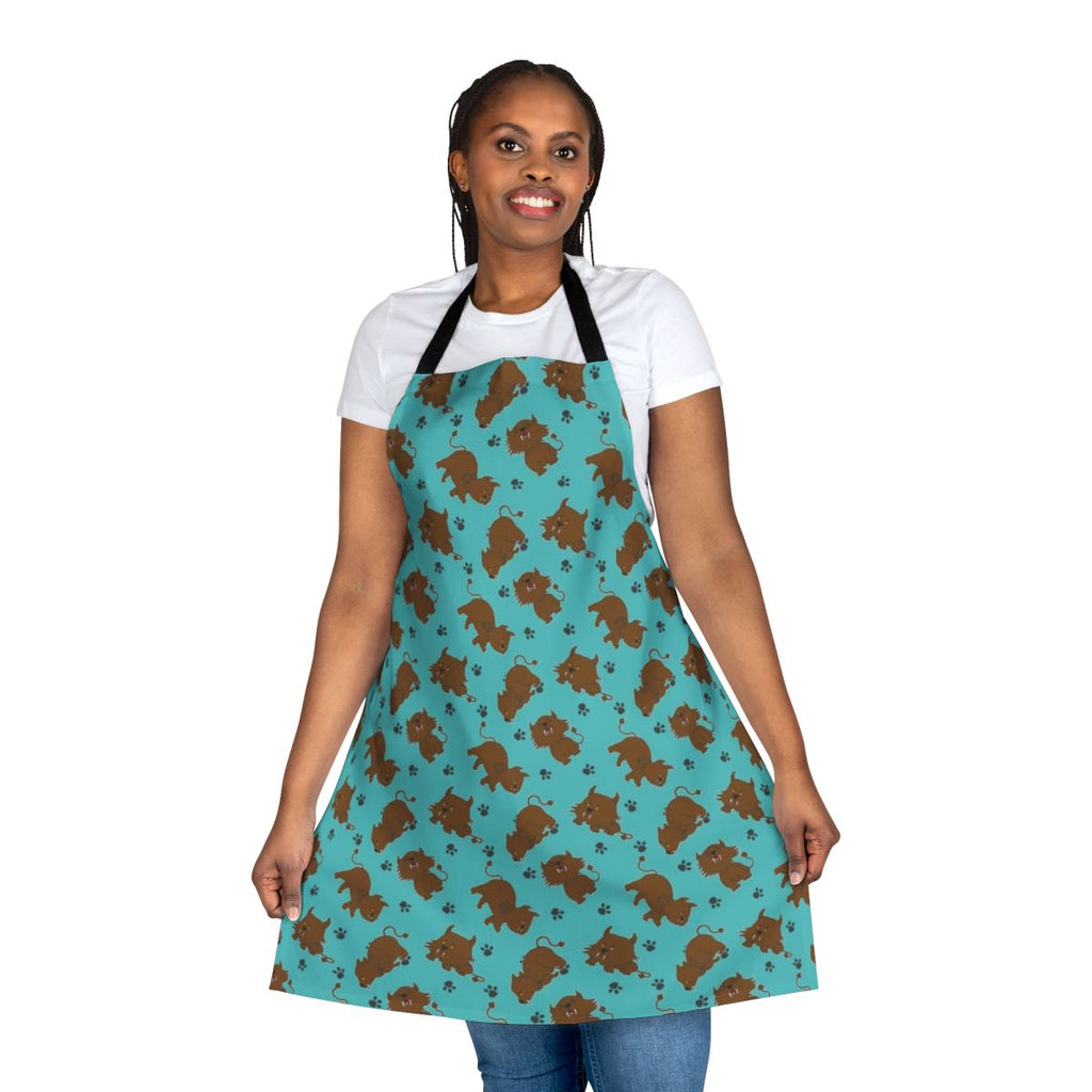 Apron featuring a cute, cartoon-style sehlat, a Vulcan animal from the Star Trek universe.