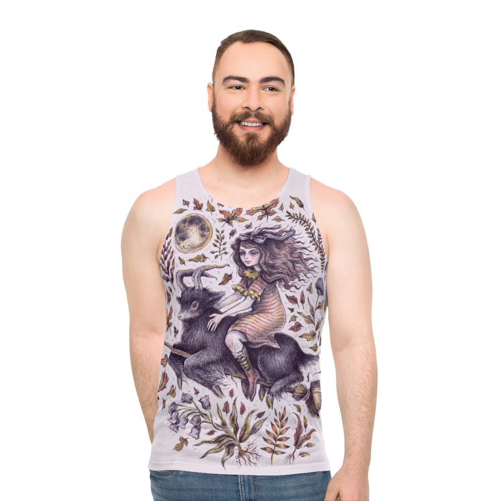 Vvitch unisex tank top with witch and occult design
