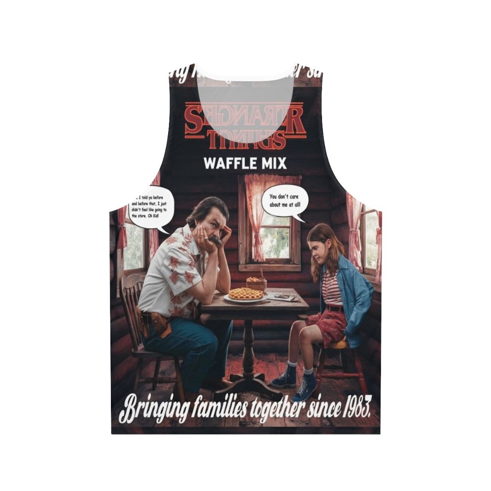 Stranger Things-inspired waffle pattern unisex tank top