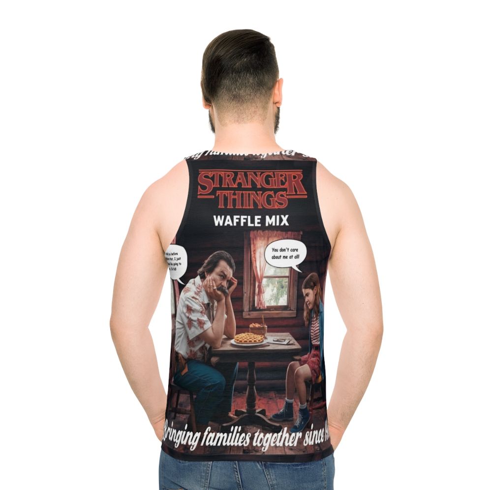 Stranger Things-inspired waffle pattern unisex tank top