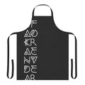 Wakanda-inspired superhero apron featuring golden jaguar, Avengers, and Black Panther elements