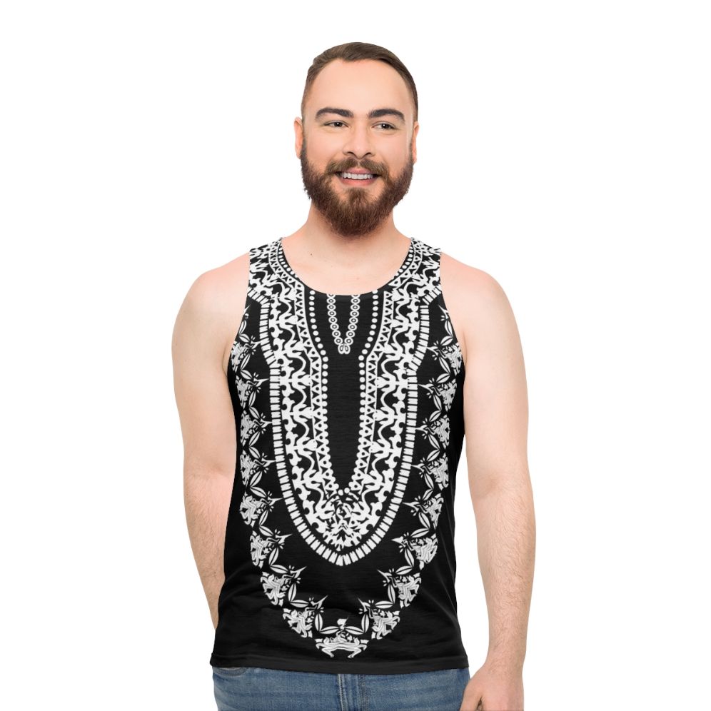 Wakandan Panther Tribal African Unisex Black Tank Top