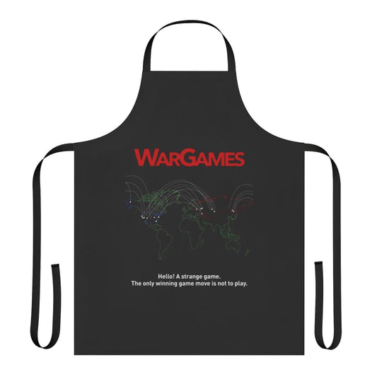 War Games 1983 movie inspired apron with retro cult film graphics