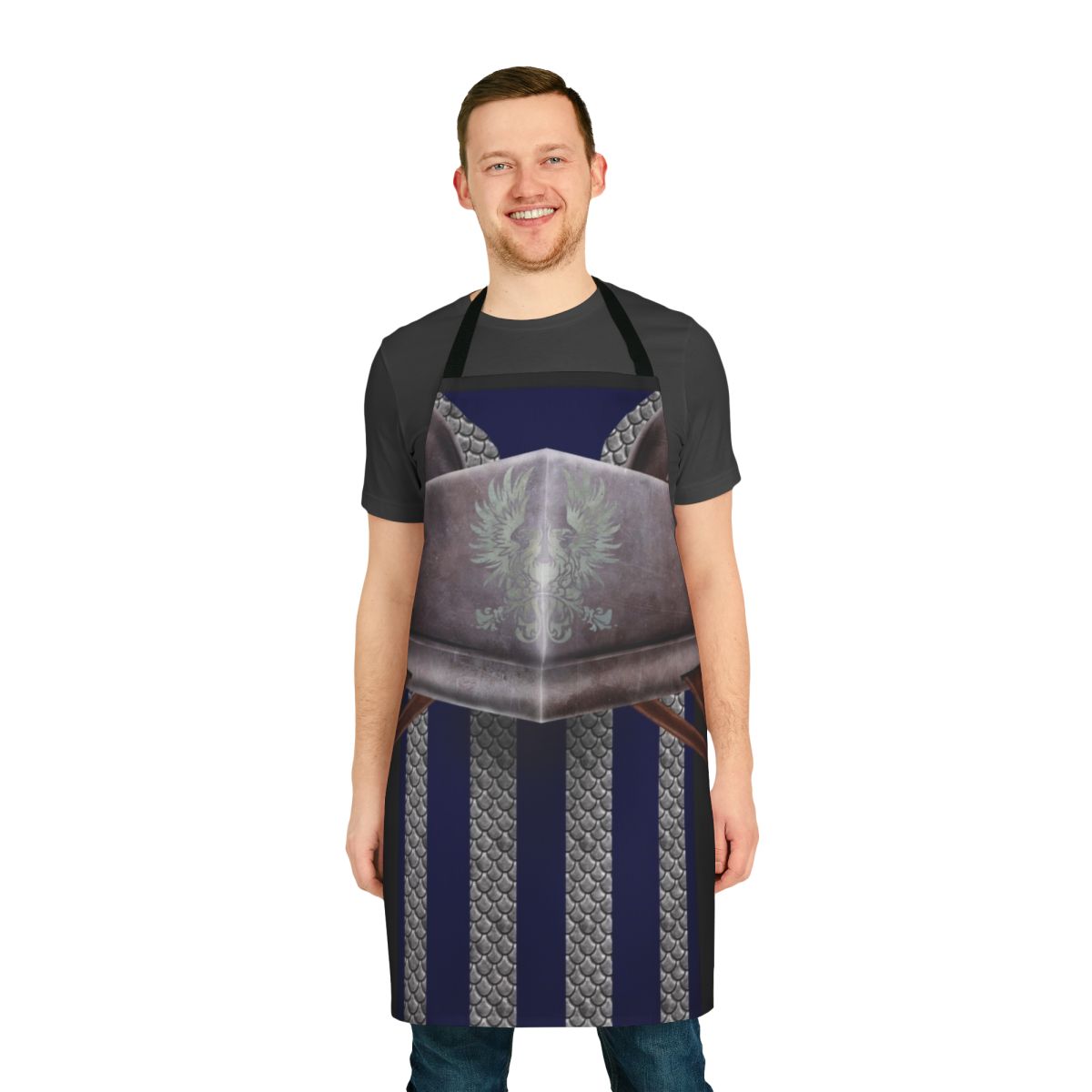 Warden Commander Apron featuring the Grey Warden insignia from the Dragon Age video game series.