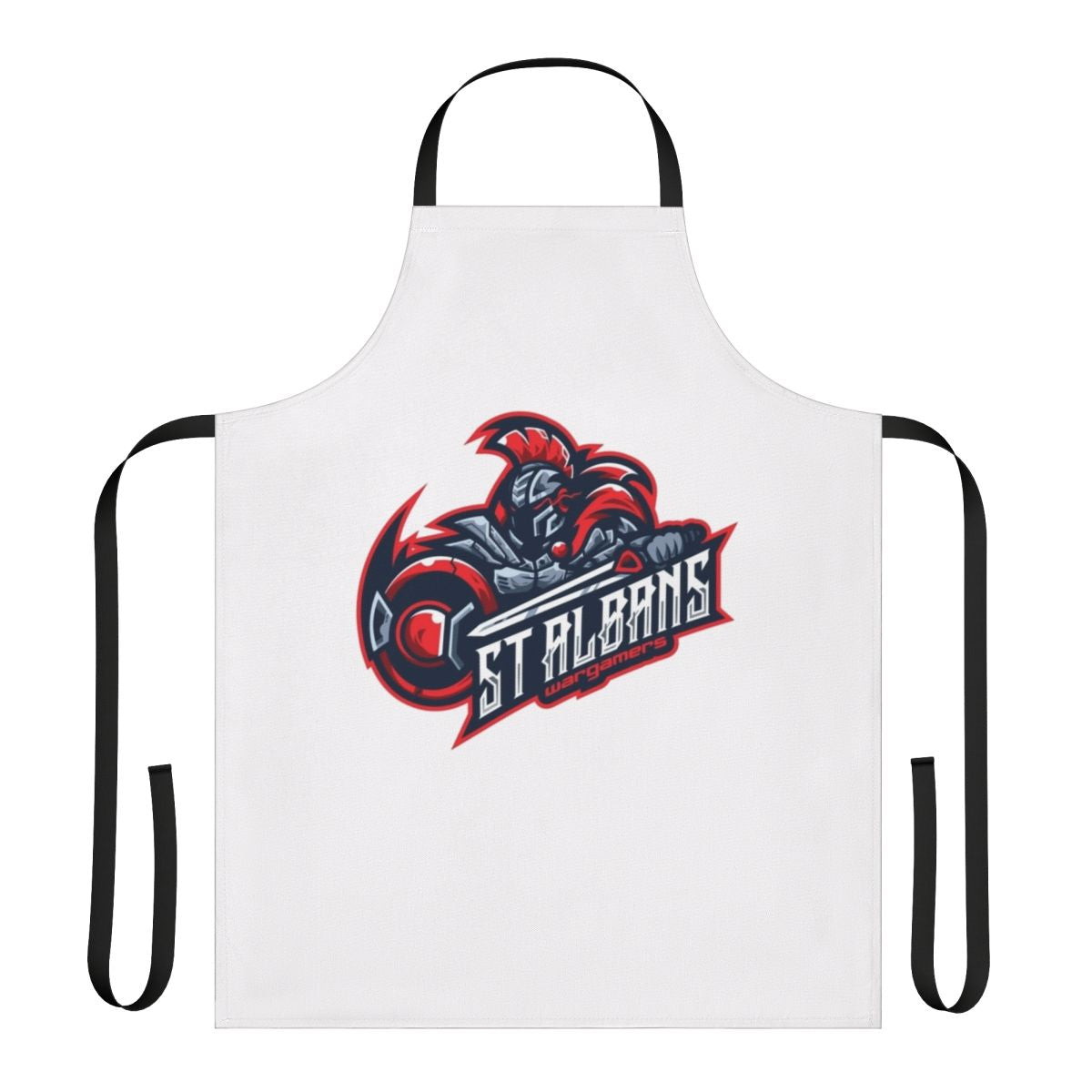 Apron with a customizable logo design for wargamers and tabletop RPG enthusiasts