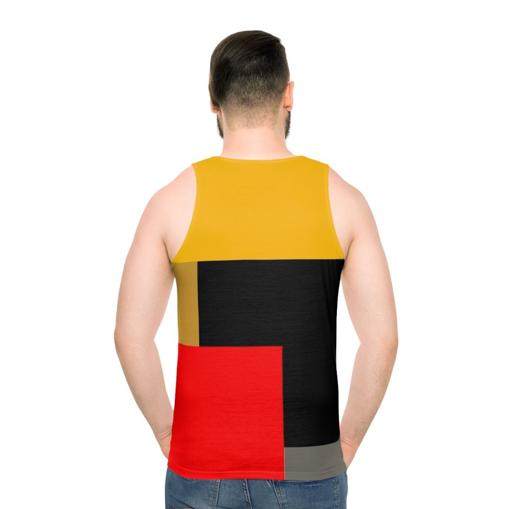 Warm unisex tank top with abstract geometric design