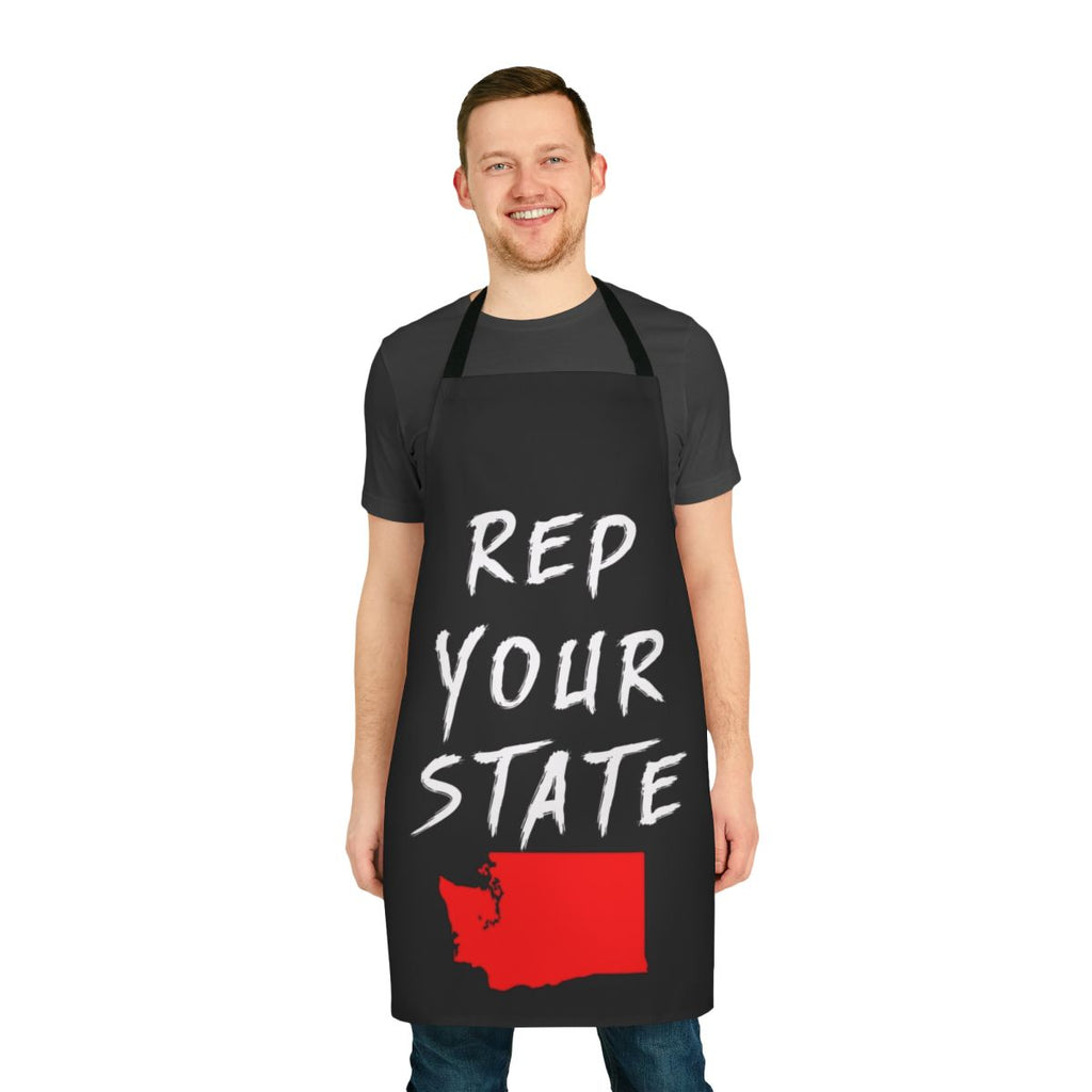 Washington state pride themed apron with USA flag design