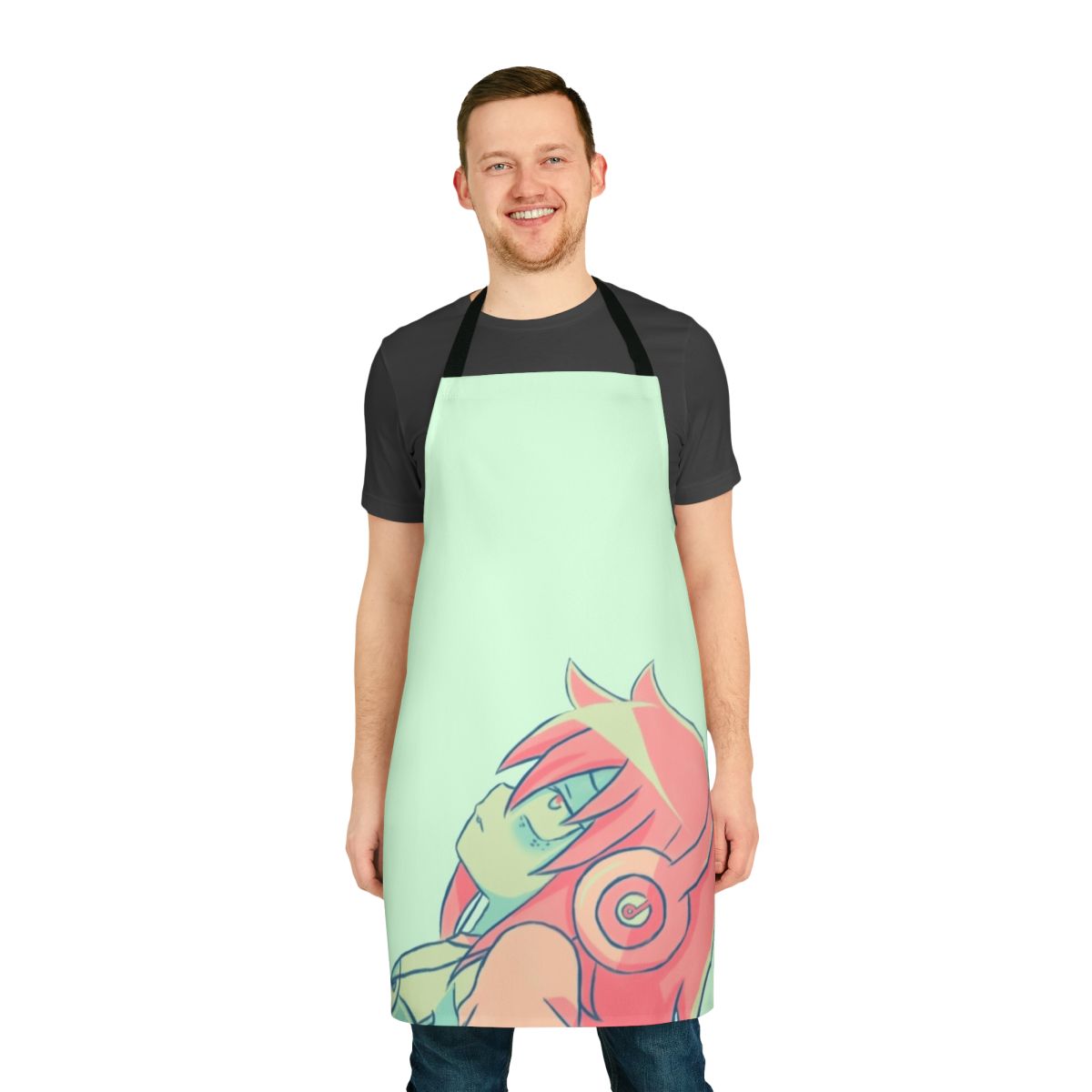 Watamote-themed apron featuring character Tomoko Kuroki