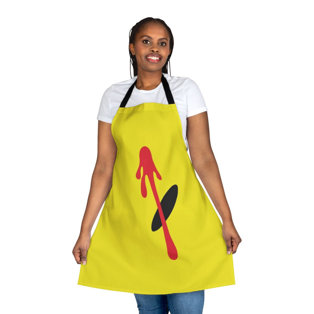 Watchmen-inspired eye logo printed on a high-quality apron
