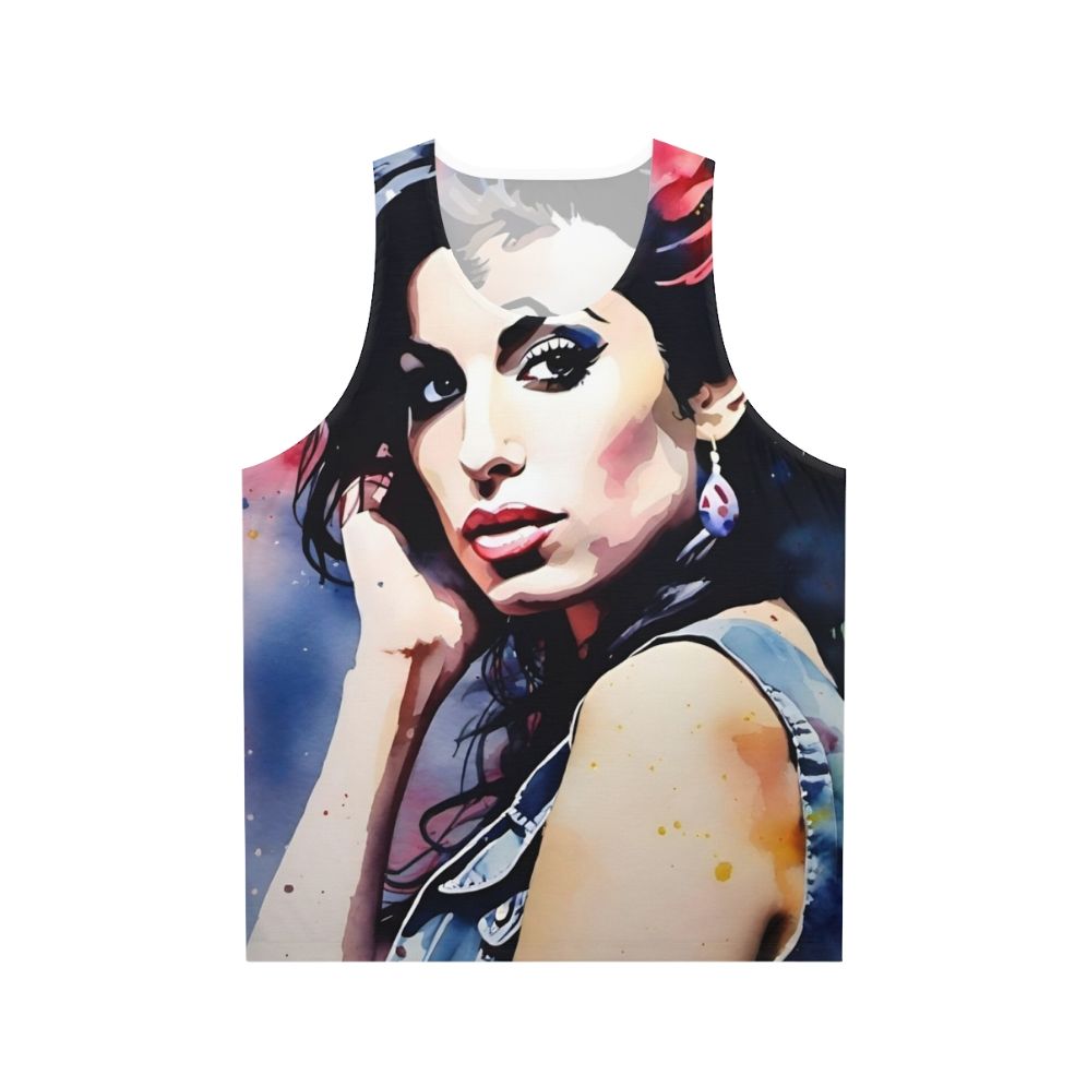 Watercolor Amy Winehouse Unisex Tank Top
