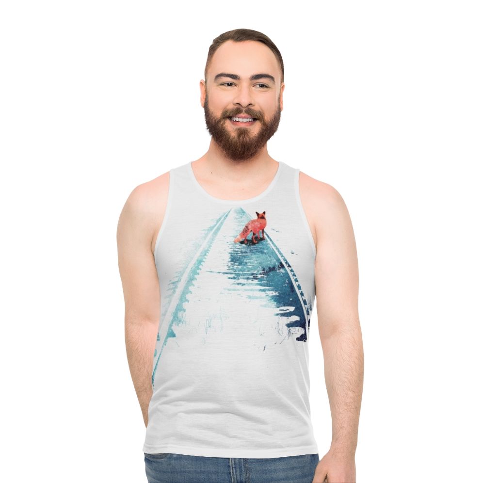 Watercolor animal art unisex tank top