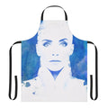 Watercolor apron featuring a retro design inspired by the music of Annie Lennox