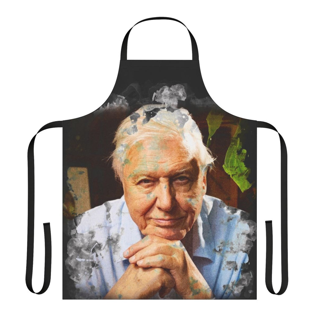 Watercolor artwork of wildlife on a high-quality apron