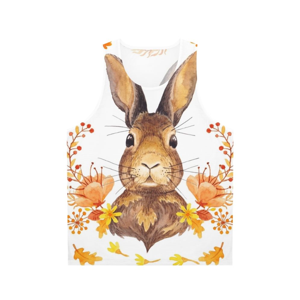 Watercolor Autumn Bunny Tank Top