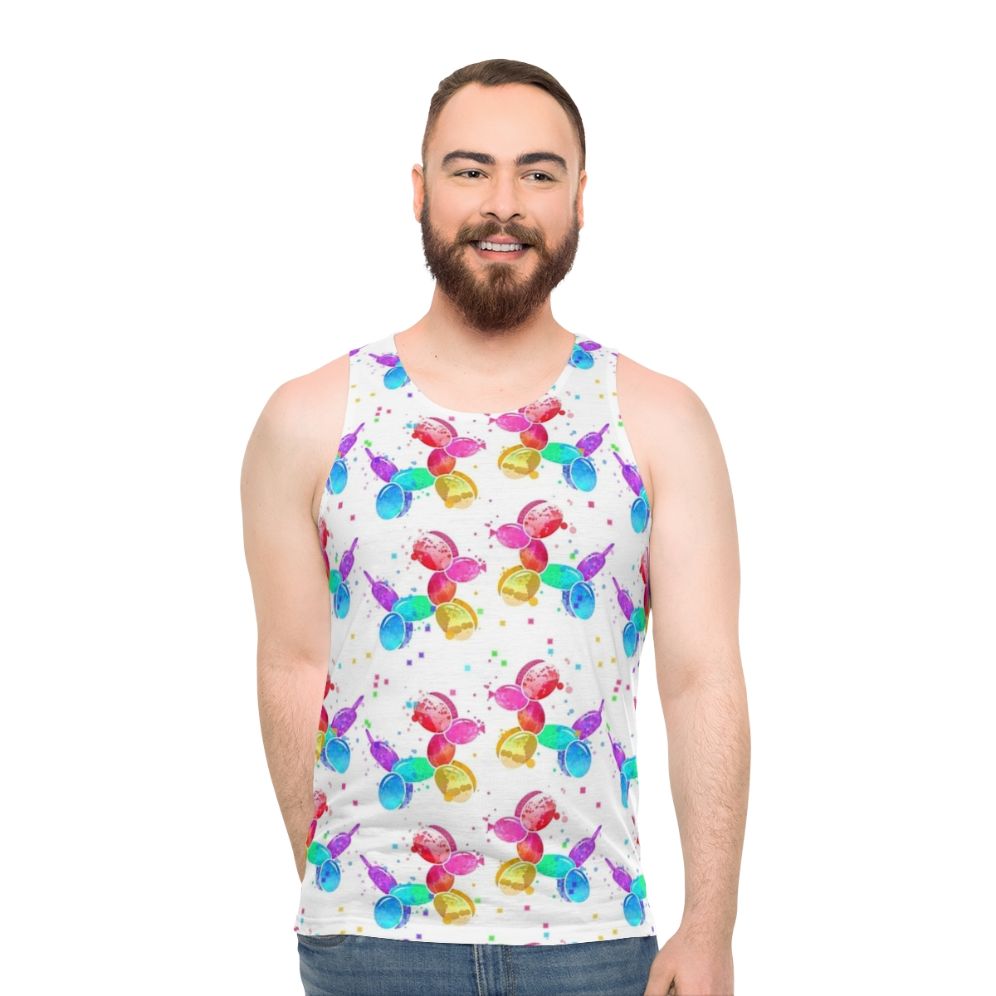 Watercolor Balloon Dogs Unisex Tank Top