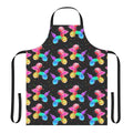 Watercolor balloon dogs printed on a high-quality black apron