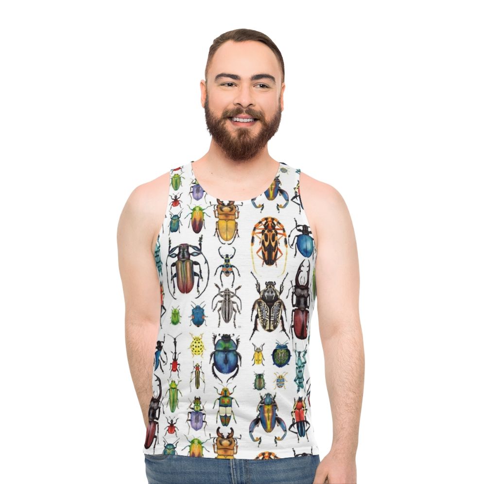 Watercolor Beetle Collection Unisex Tank Top