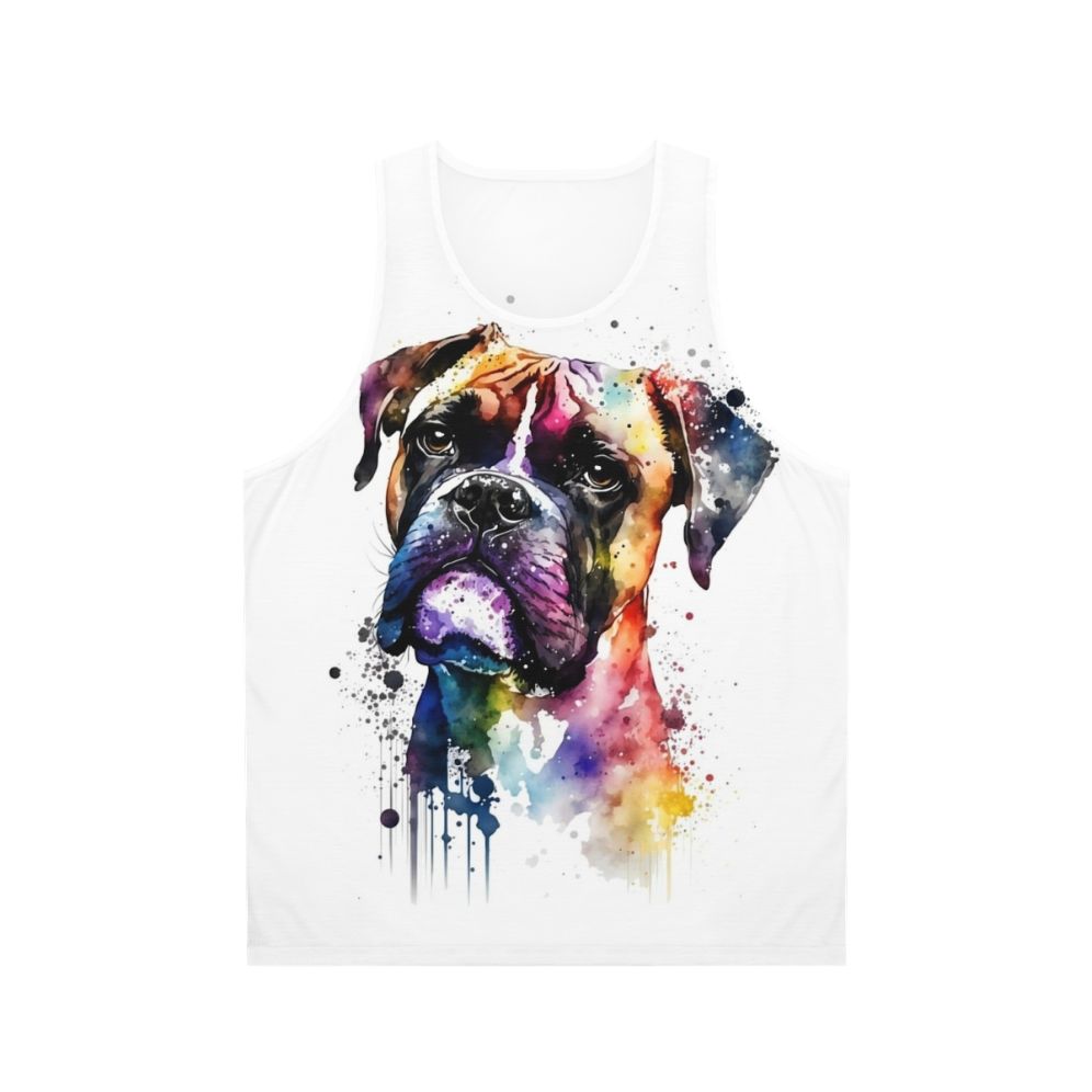 Watercolor Boxer Dog Portrait