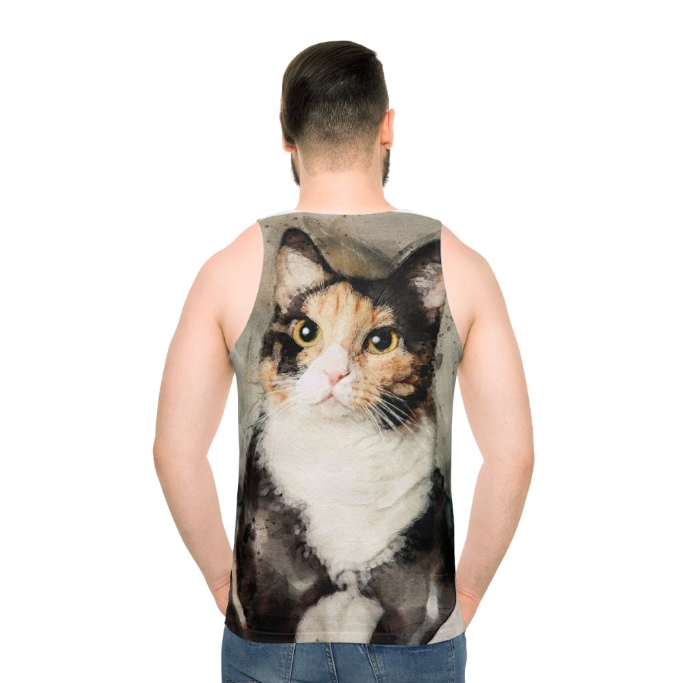 Watercolor Calico Cat Unisex Tank Top