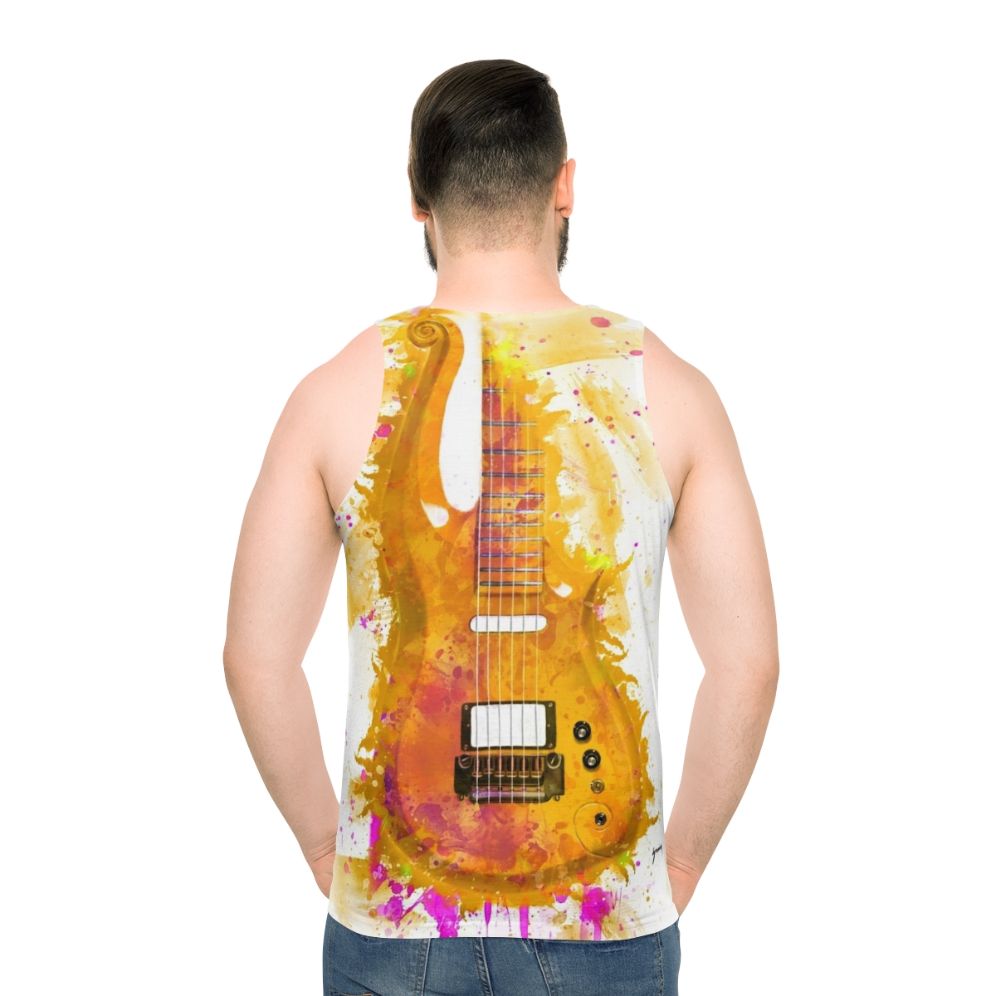 Watercolor electric guitar unisex tank top
