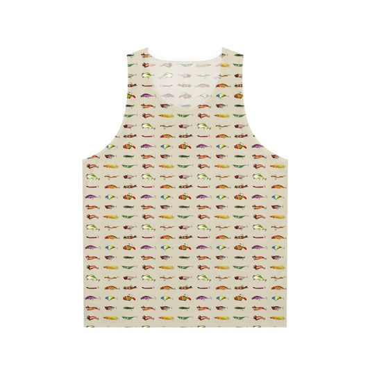 Watercolor fishing lures unisex tank top