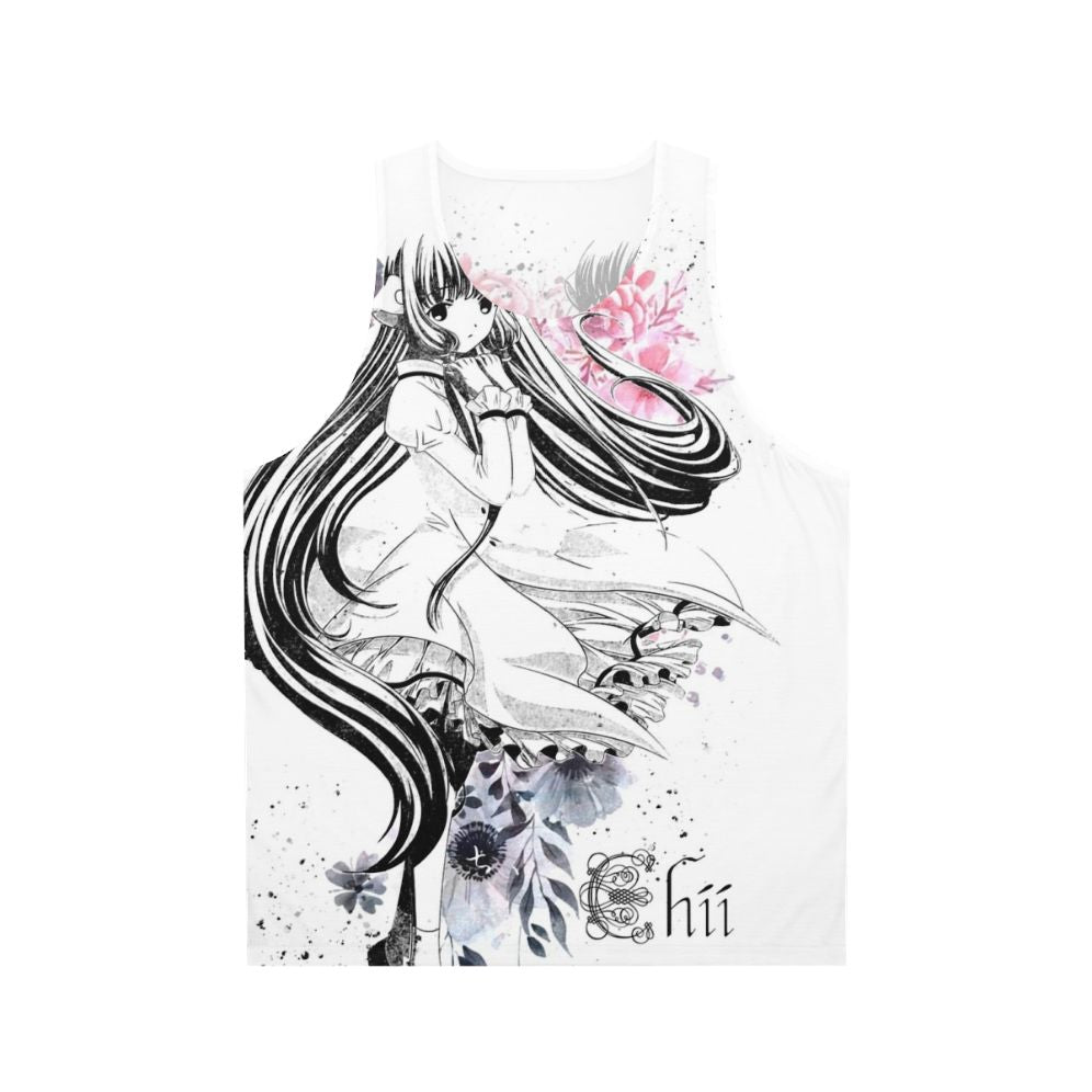 Watercolor art floral pattern unisex tank top