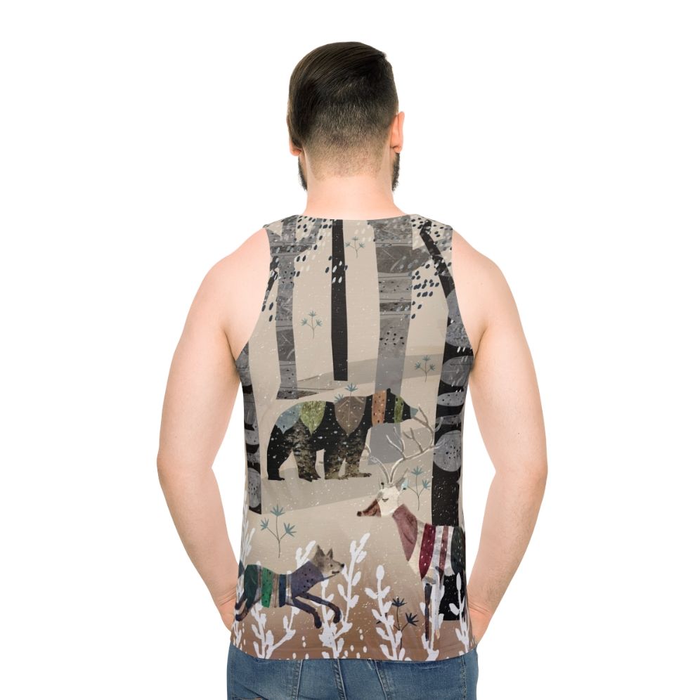 Watercolor forest animals unisex tank top