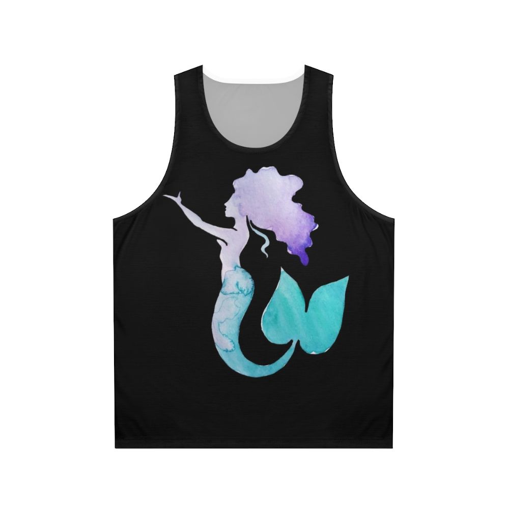 Watercolor mermaid unisex tank top