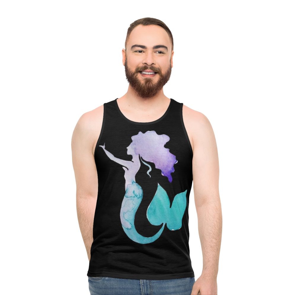 Watercolor mermaid unisex tank top