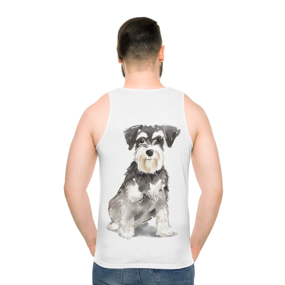 Watercolor Miniature Schnauzer Dog Portrait Tank Top