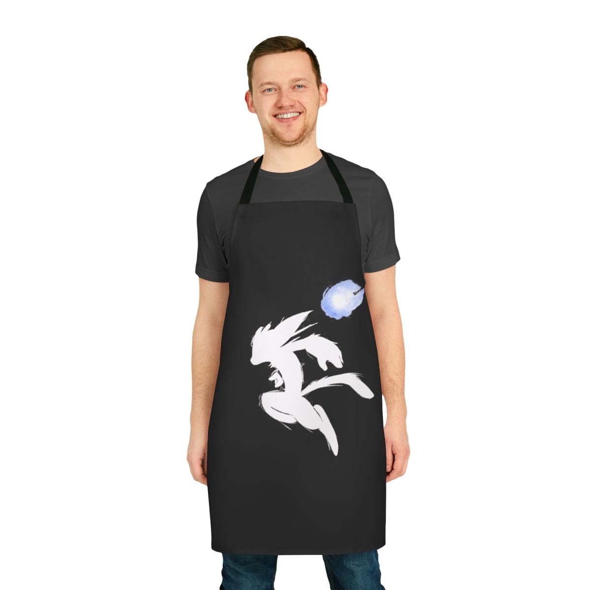 Watercolor Ori Inspired Cooking Apron for Blind Forest and Will of the Wisps Fans