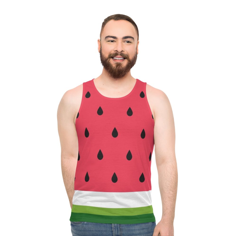 Watermelon abstract unisex tank top