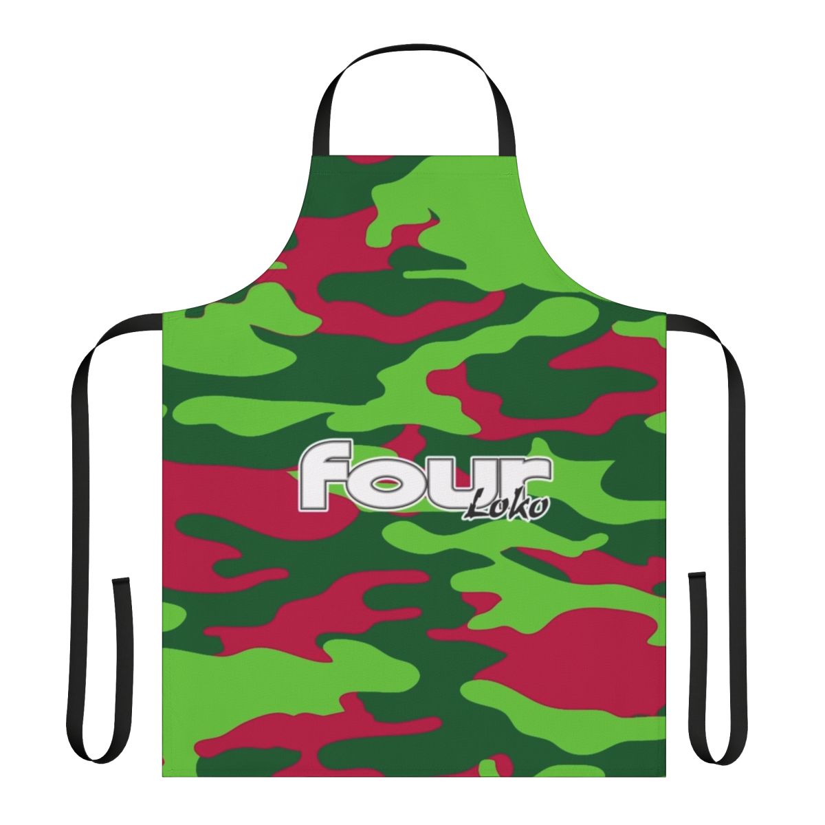 Watermelon camo pattern apron