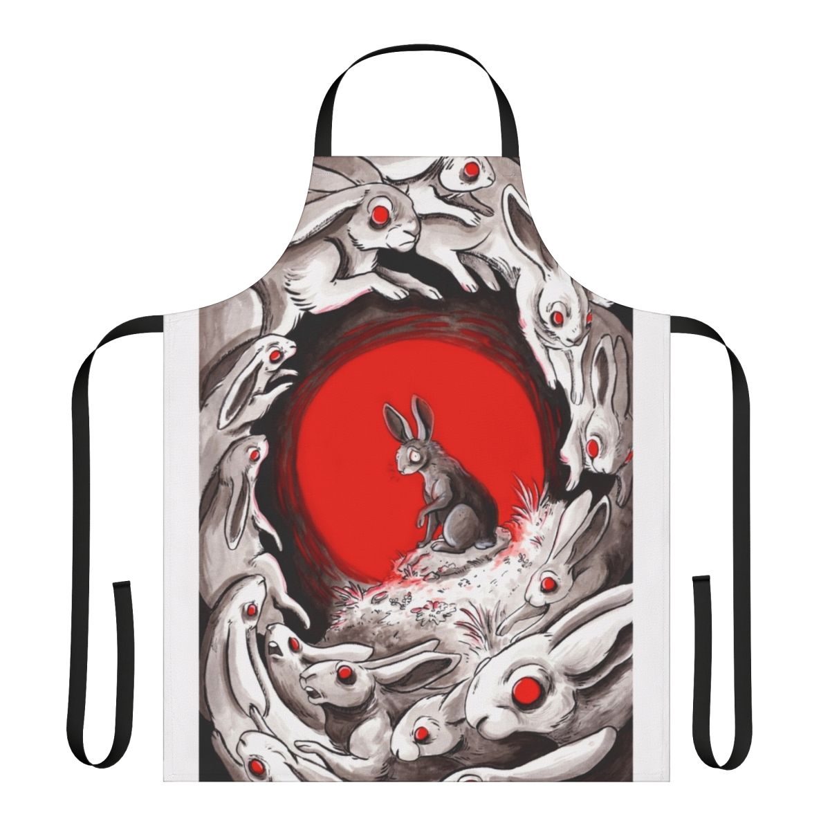 Watership Down themed apron featuring rabbits and literary references