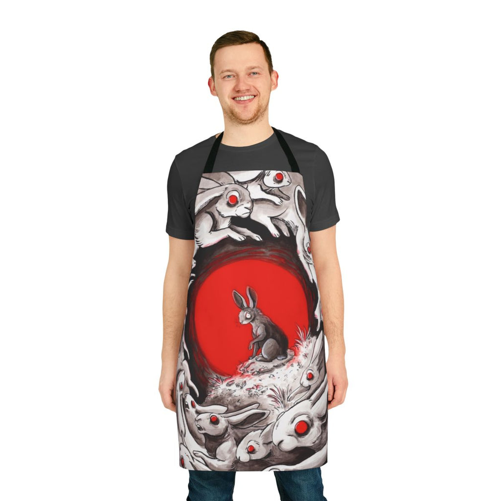 Watership Down themed apron featuring rabbits and literary references