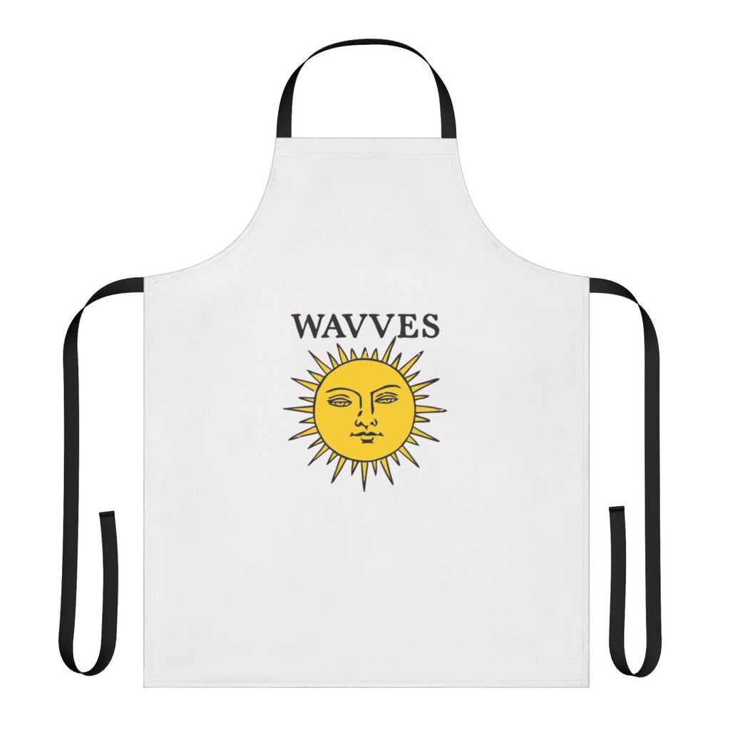 Wavves-inspired cooking apron featuring the band's logo and alternative music style