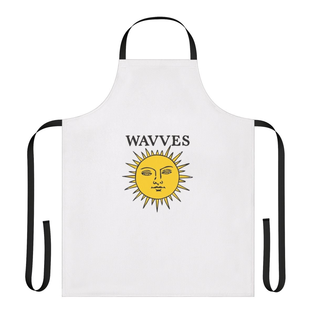 Wavves-inspired cooking apron featuring the band's logo and alternative music style