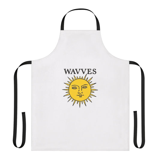 Wavves-inspired cooking apron featuring the band's logo and alternative music style