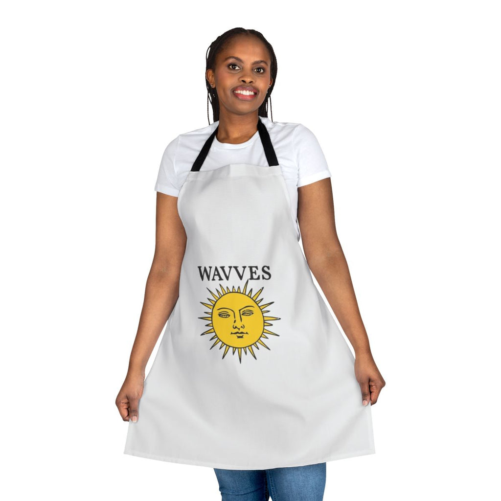 Wavves-inspired cooking apron featuring the band's logo and alternative music style