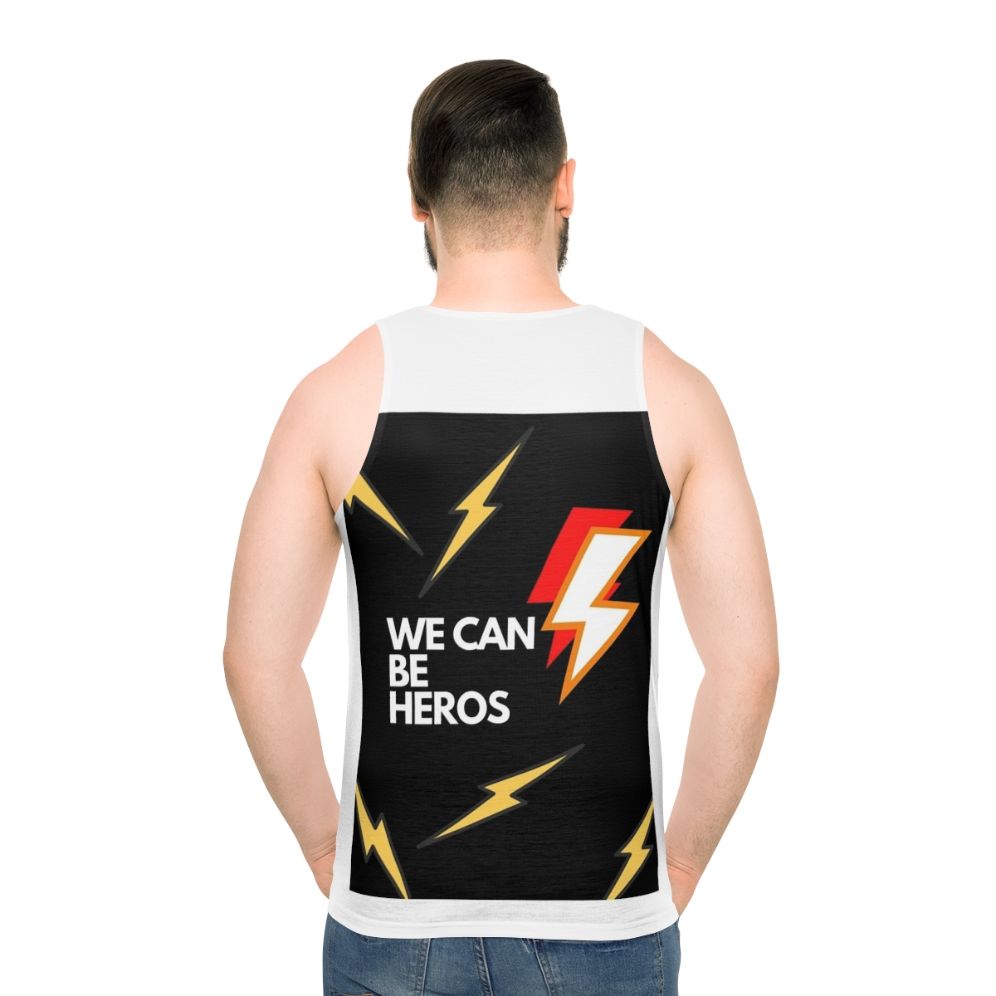 "We Can Be Heros Unisex Black Lightning Tank Top"