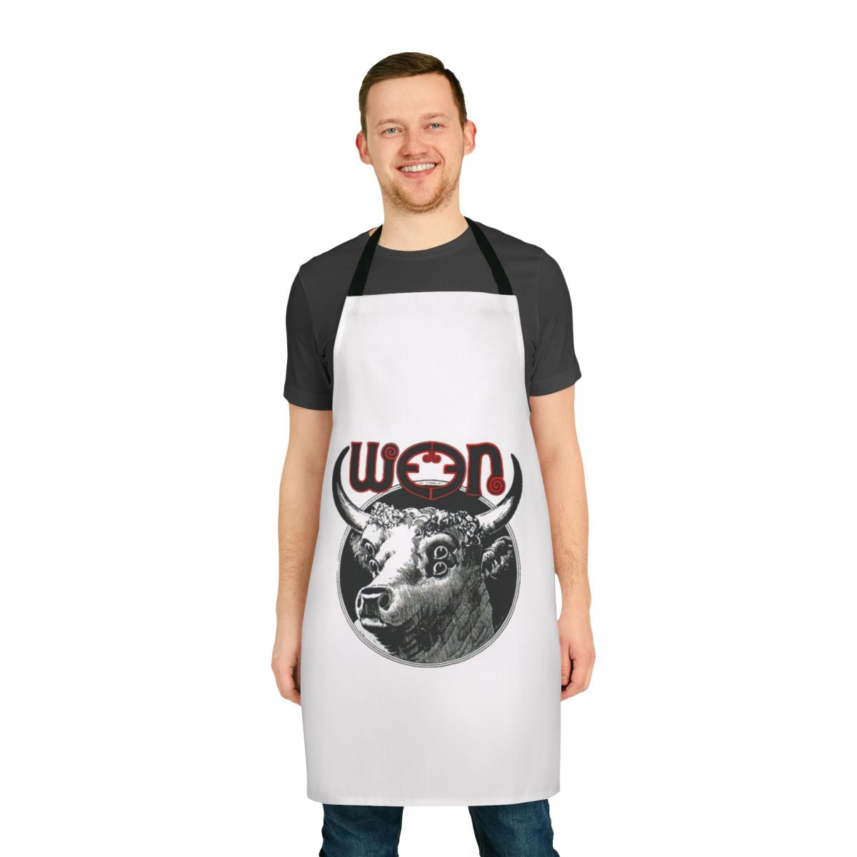 Ween-themed apron featuring the Ween logo and artwork