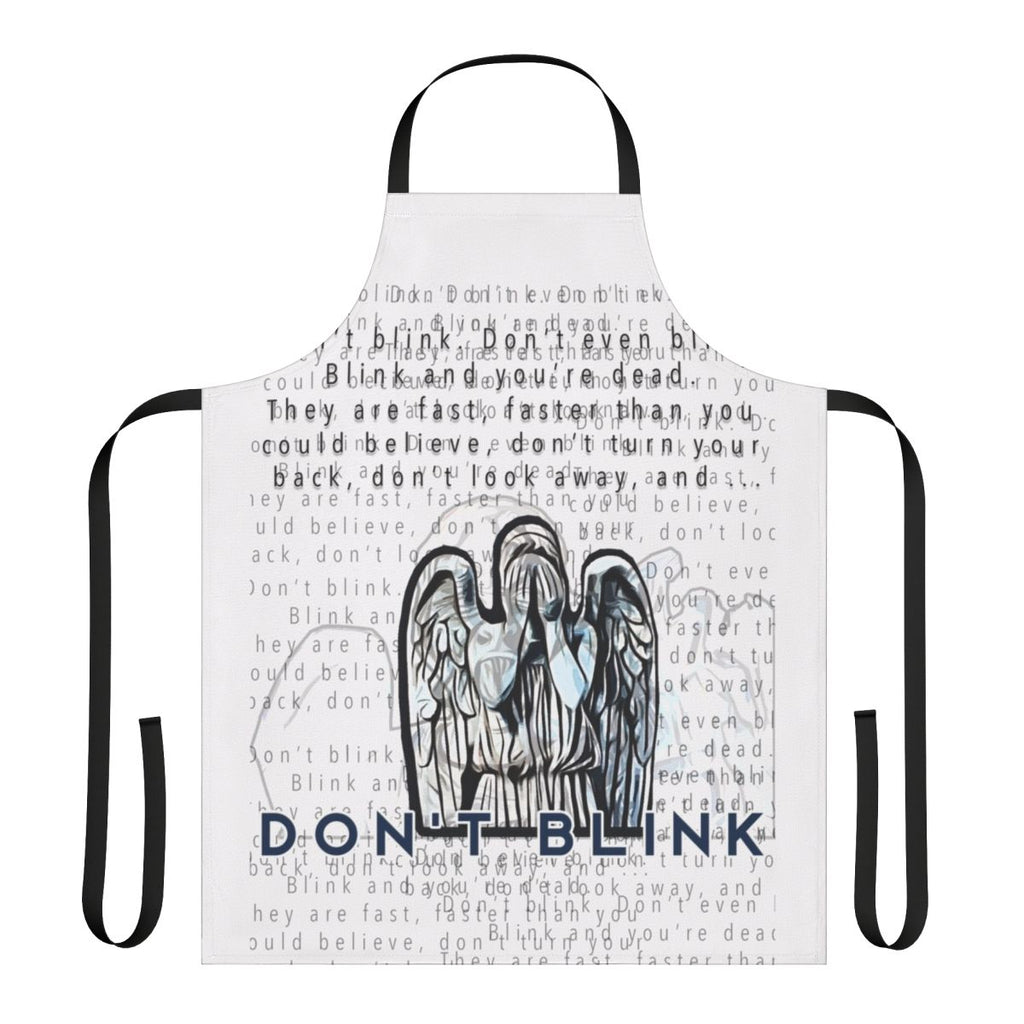 Weeping Angel inspired apron featuring the iconic Doctor Who villain