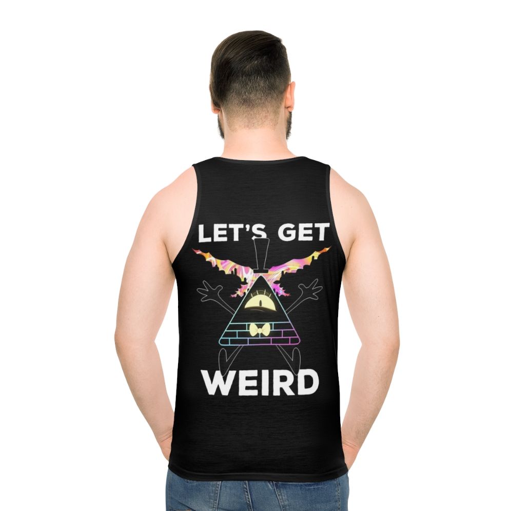 Weird Unisex Tank Top with Bill Cipher from Gravity Falls